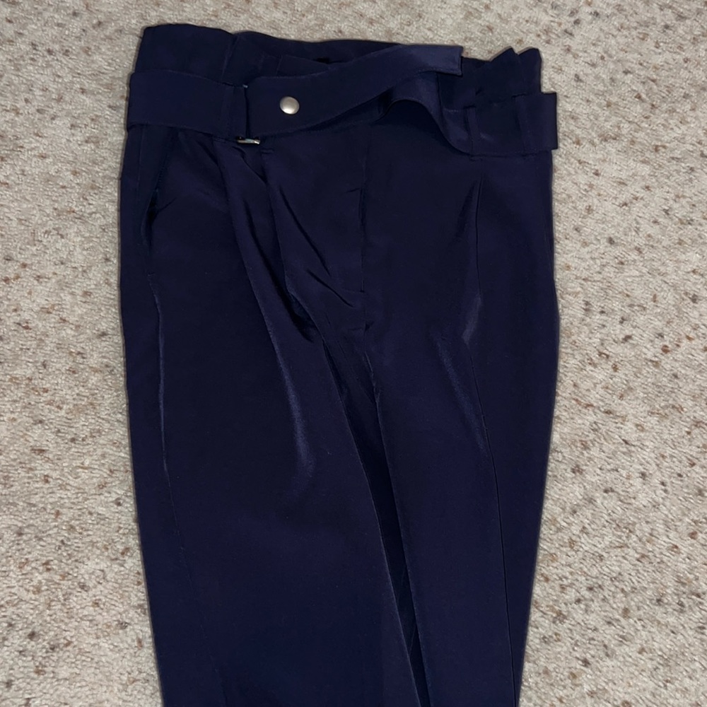 Navy blue trousers